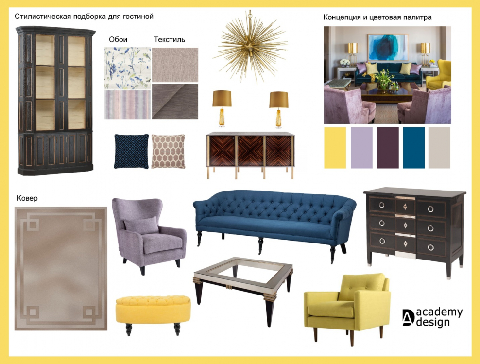 Мебель для коллажа интерьера