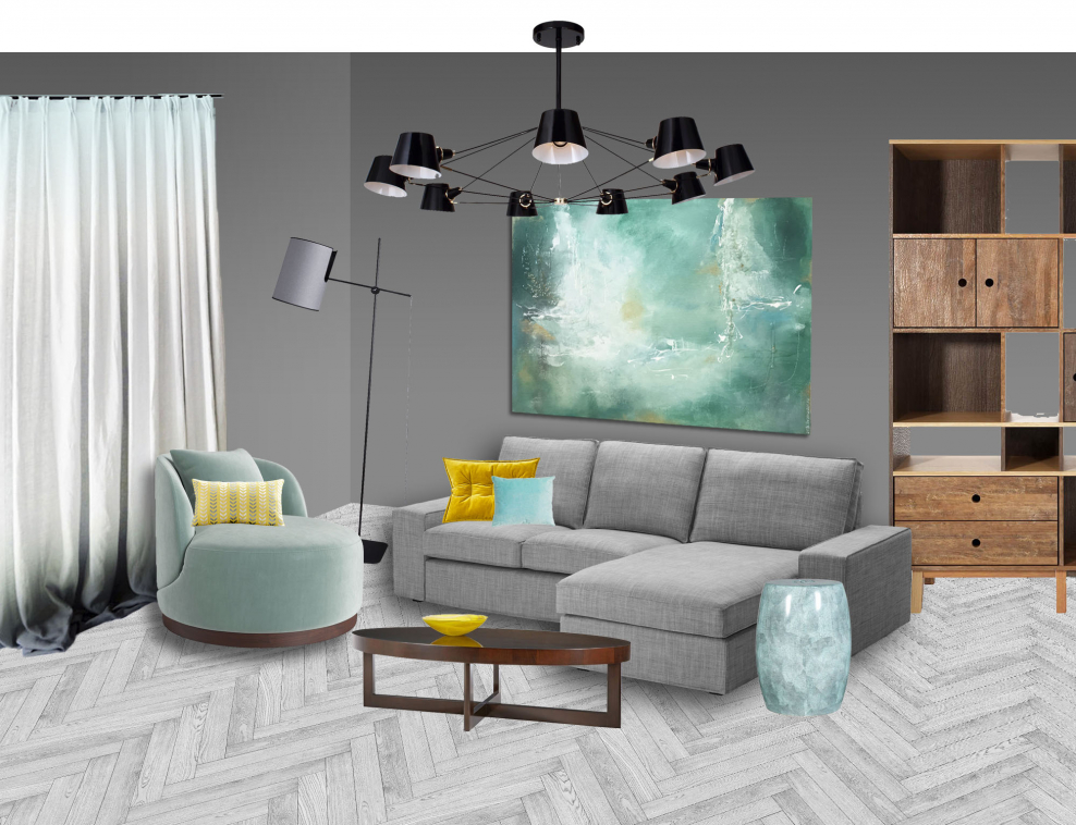 Пространственный коллаж интерьера