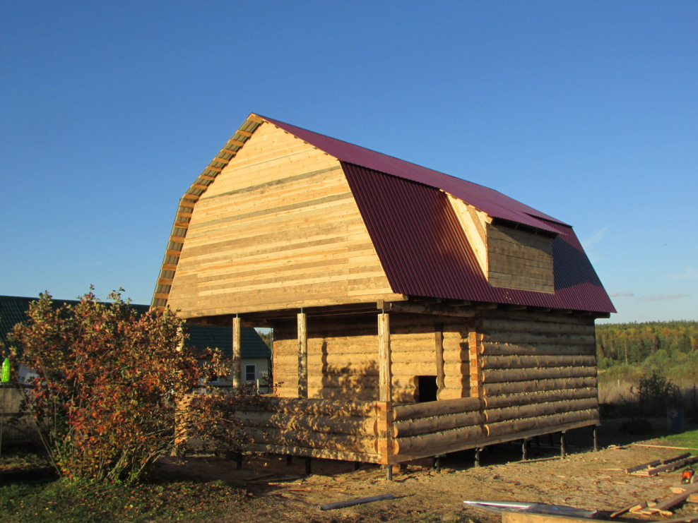 Крыша сруба 6 на 6