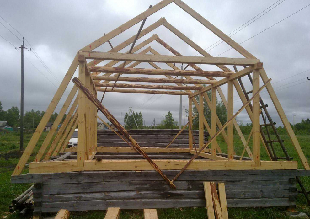 Стропильная система ломаной мансардной