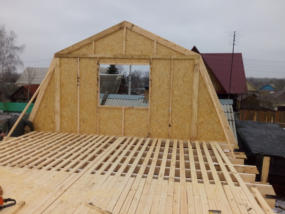 Каркасно щитовая мансарда