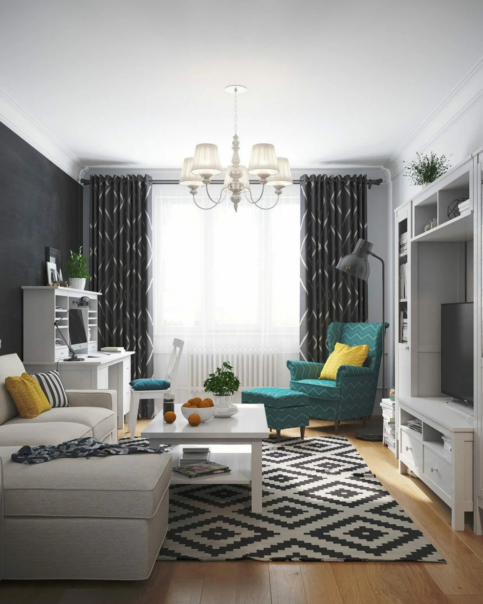 Гостиная икеа 14м кв