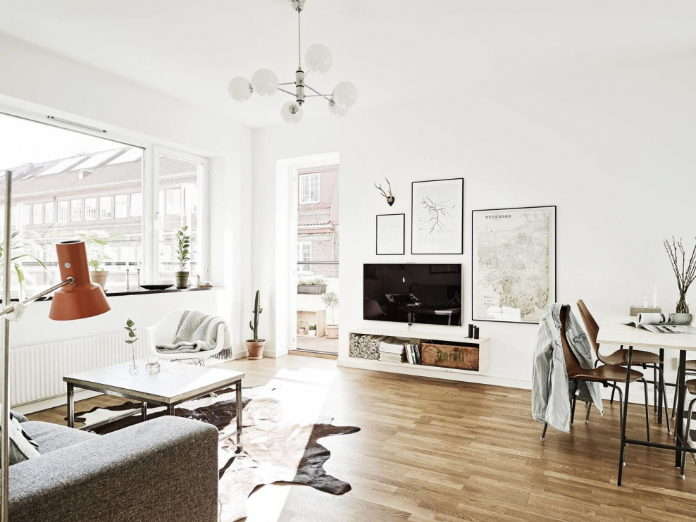 Гостиная в скандинавском стиле