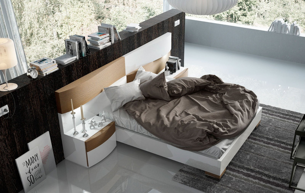 Кровать 180х200 белый глянец