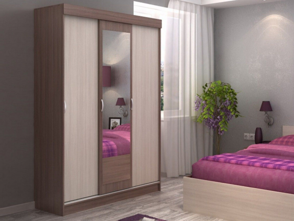 Шкаф-купе Бася ШК-551 ЛДСП ясень шимо светлый