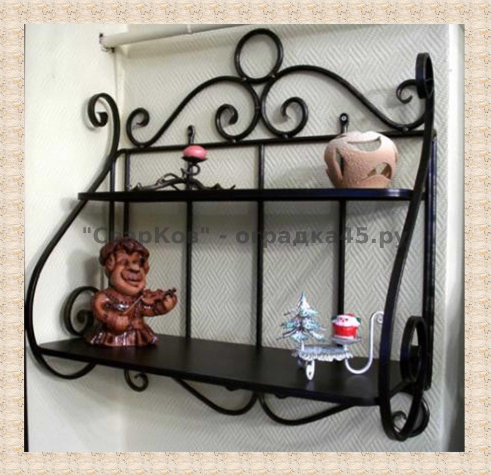 Полка кованая настенная