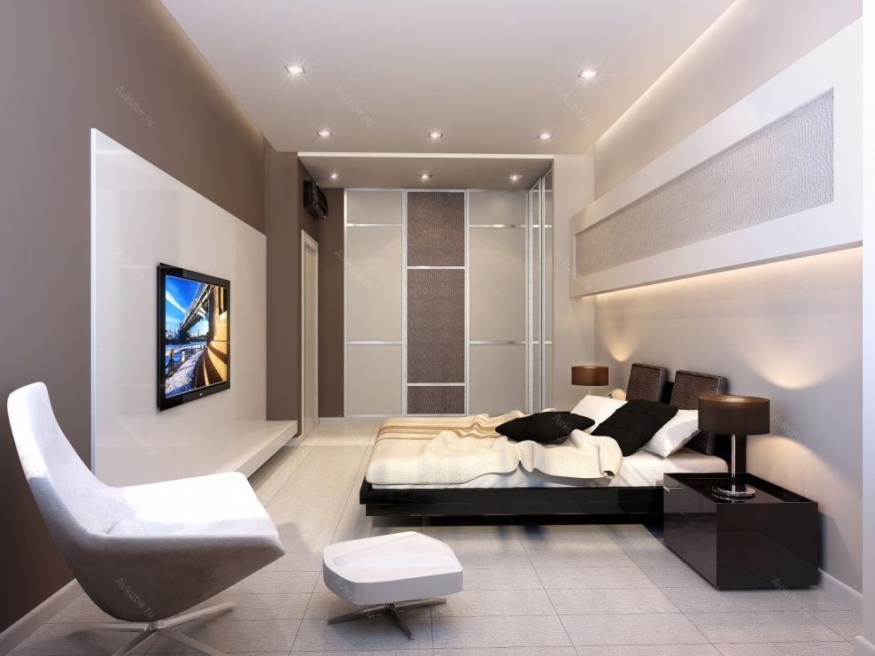 Минимализм в интерьере малогабаритной квартиры спальня