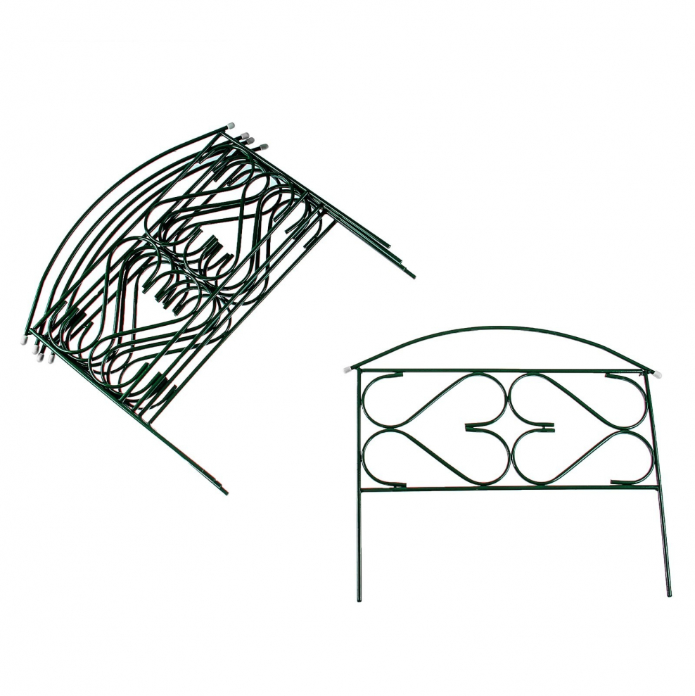 Заборчик декоративный дачный 5 секций металл в.30 ш65 д325 см