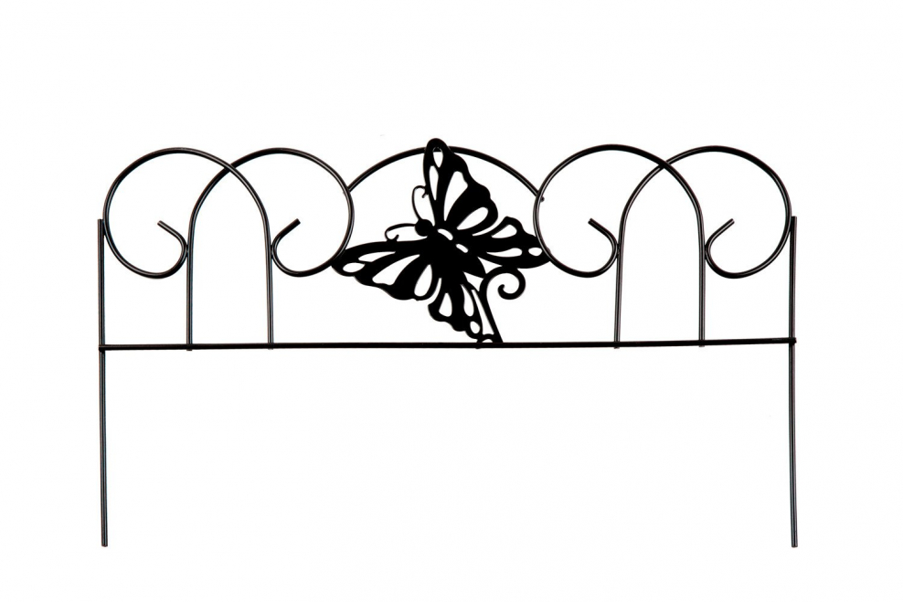 Металлический забор с завитками