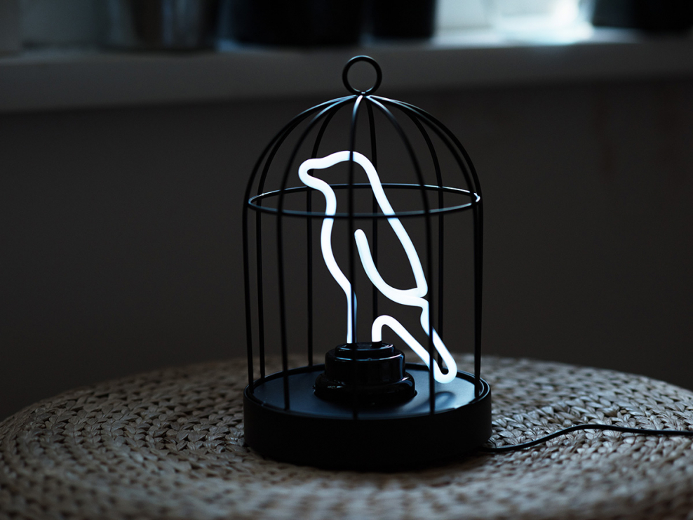Светильник неоновый 'Bird in a Cage