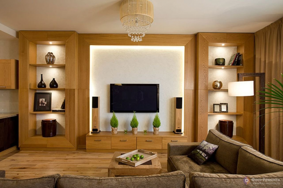 Ниши в интерьере гостиной