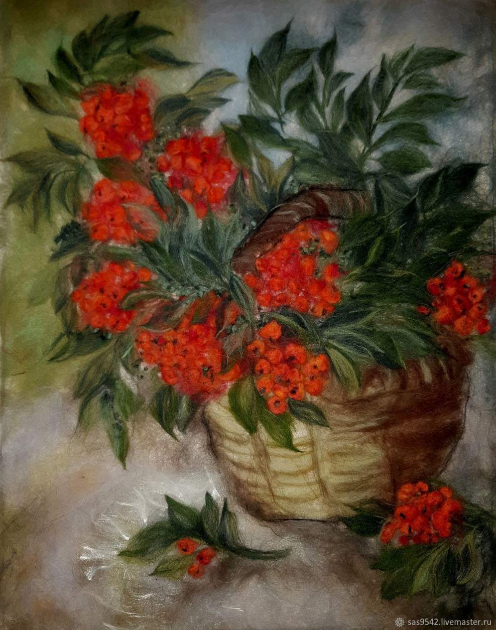 Подсвечник из рябины