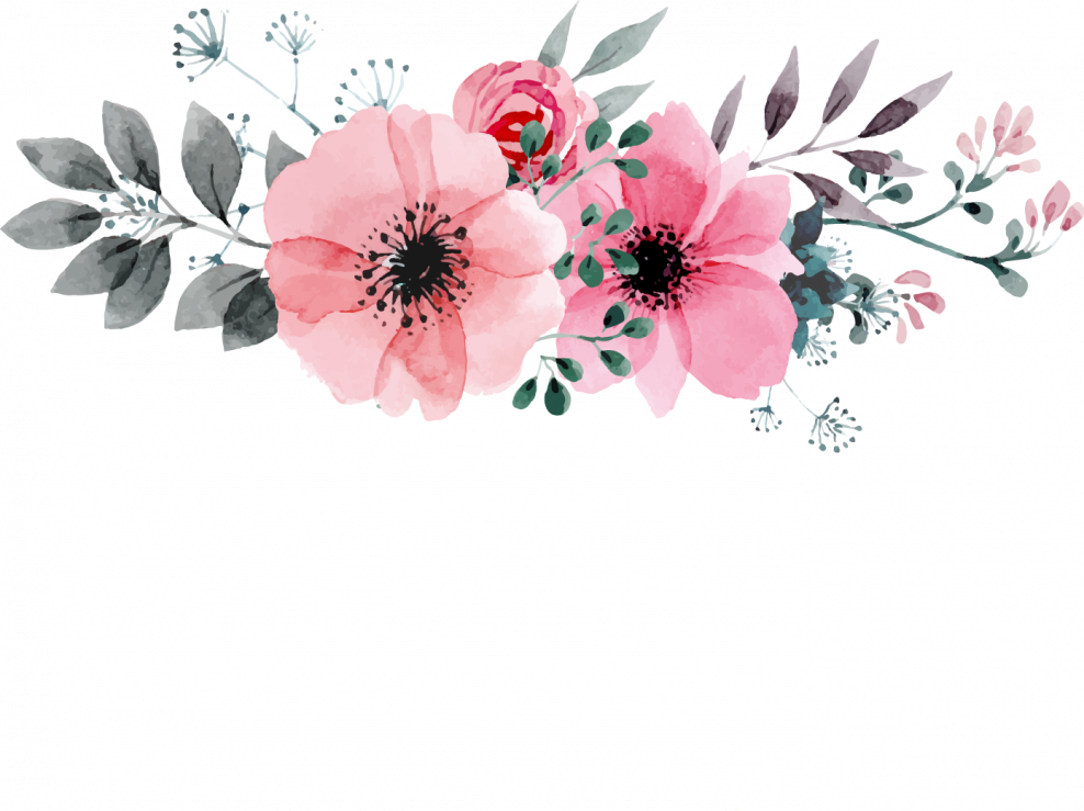 Визитка с цветочками