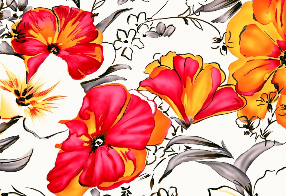 Угловой цветочный орнамент