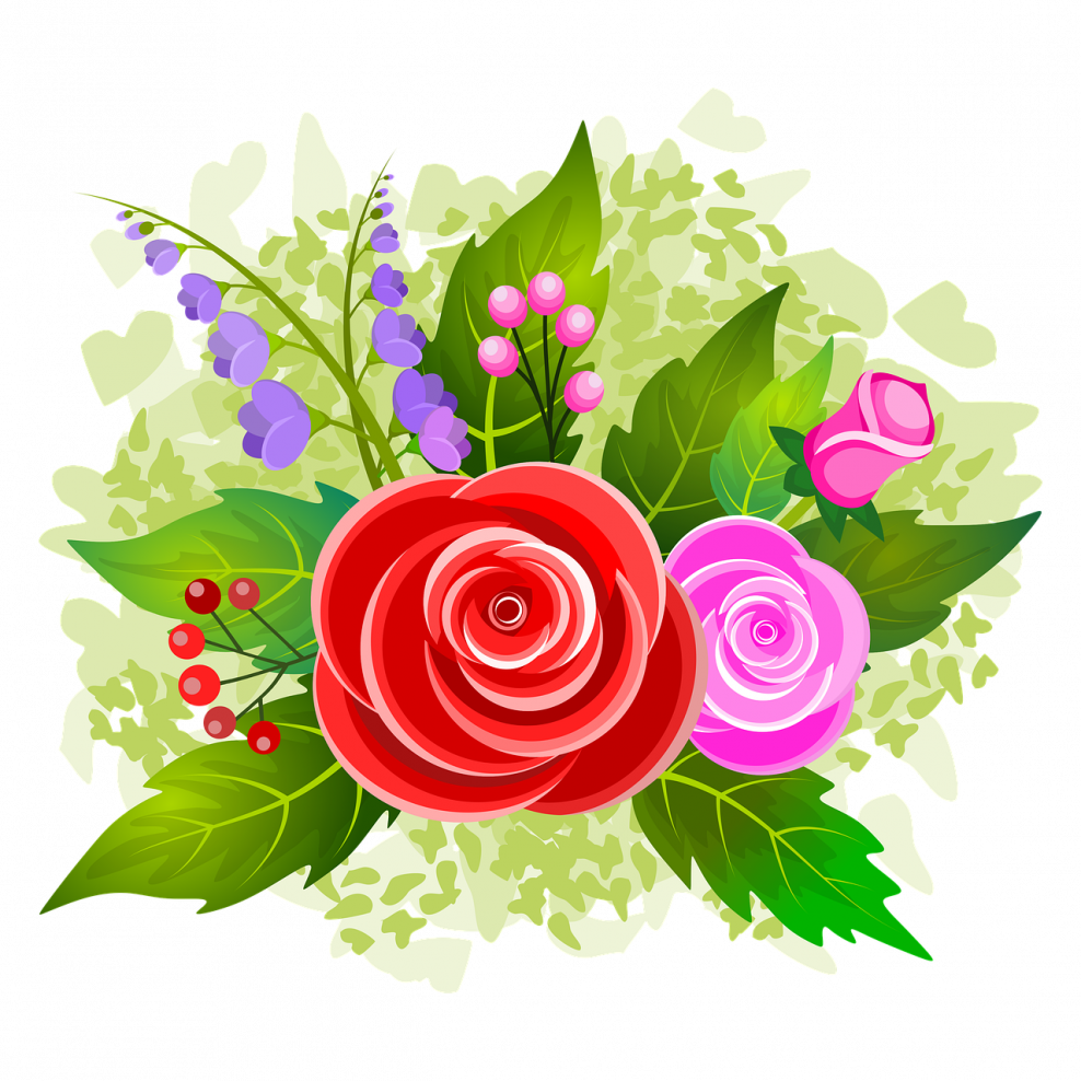 Фиолетовые векторные цветы