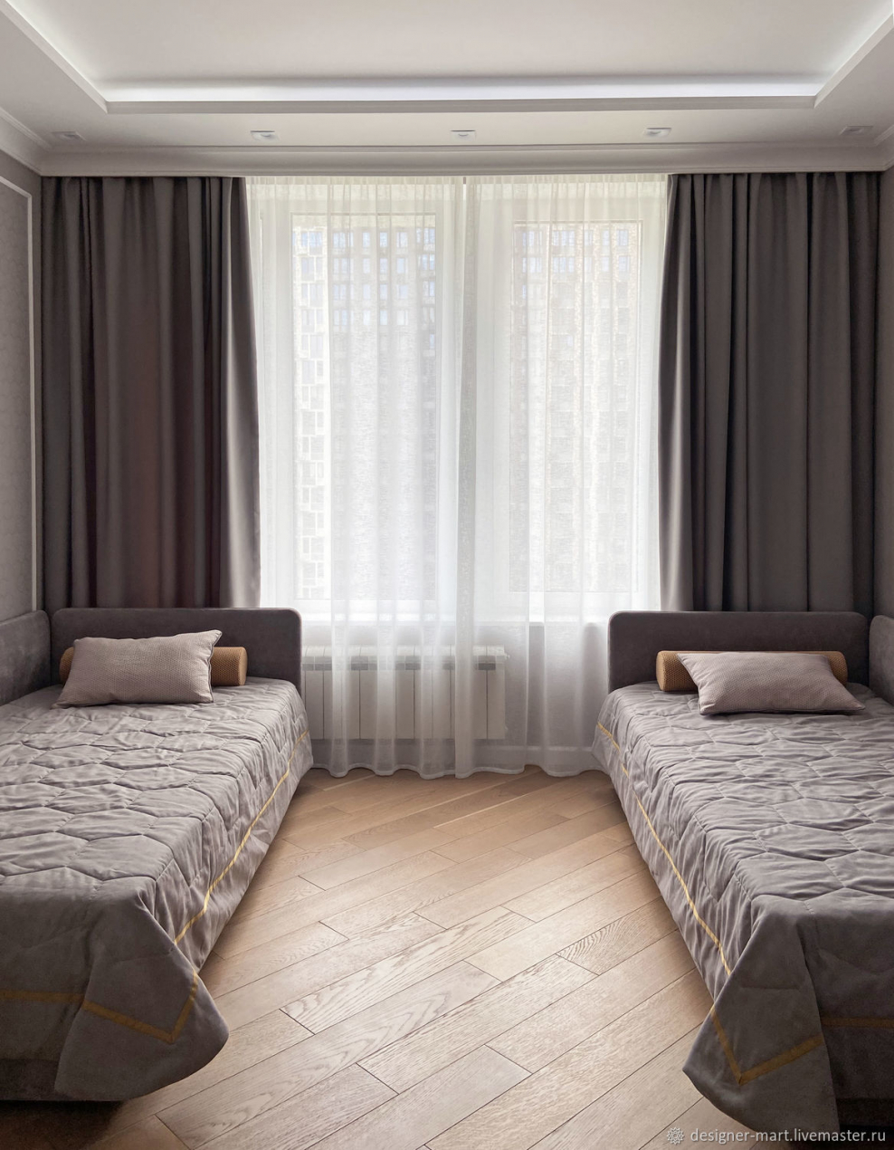 Шторы в интерьере спальни