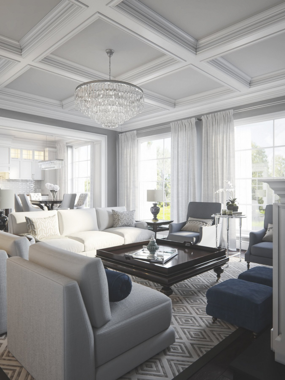 Гостиная американская Неоклассика