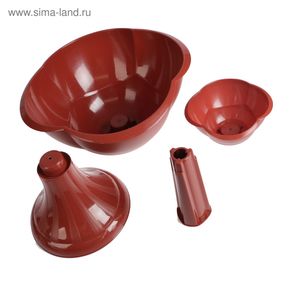 Клумба пластиковая, 3 яруса, d = 27–40–55 см, h = 90 см, белая, «водопад»