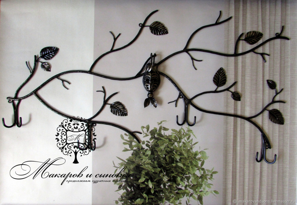 Кованые вешалки в прихожую настенные