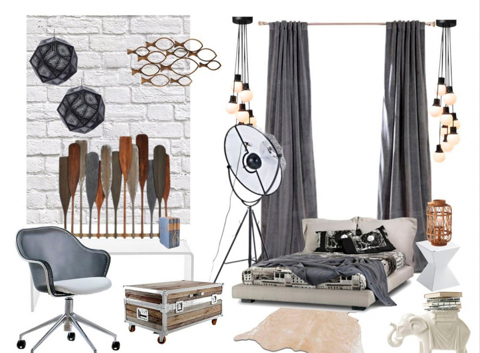 Коллаж интерьера