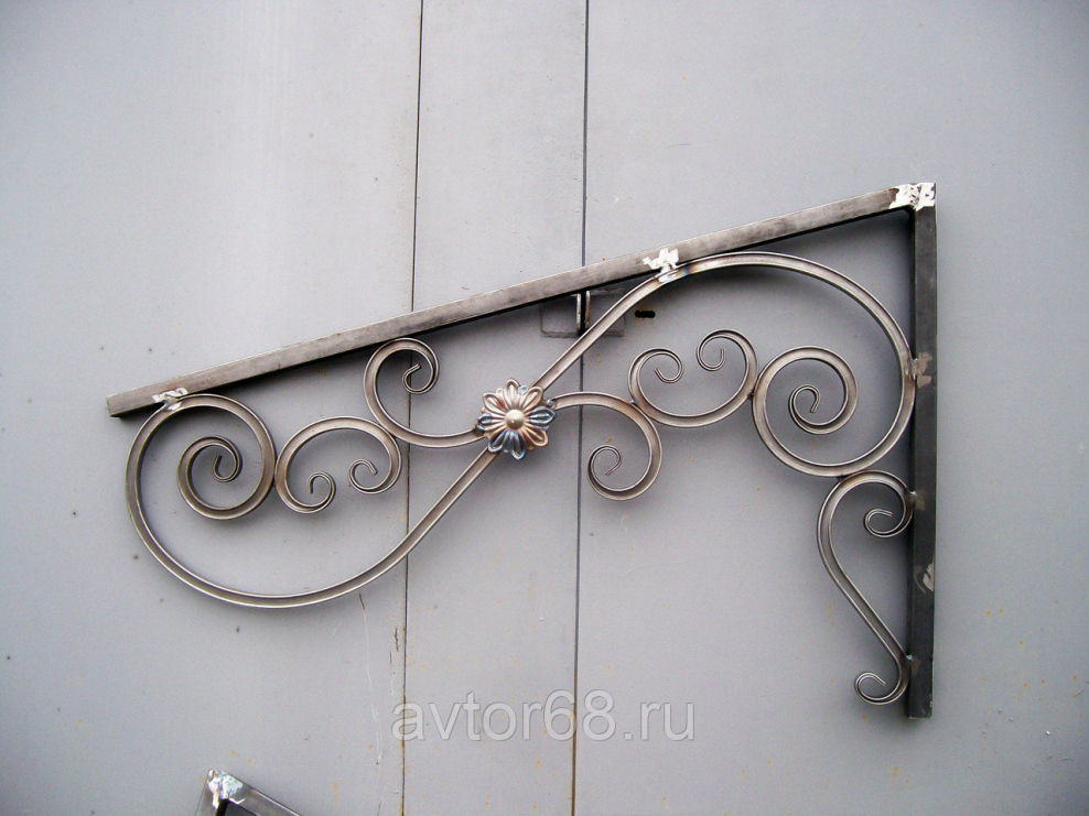 Кованые элементы для козырька