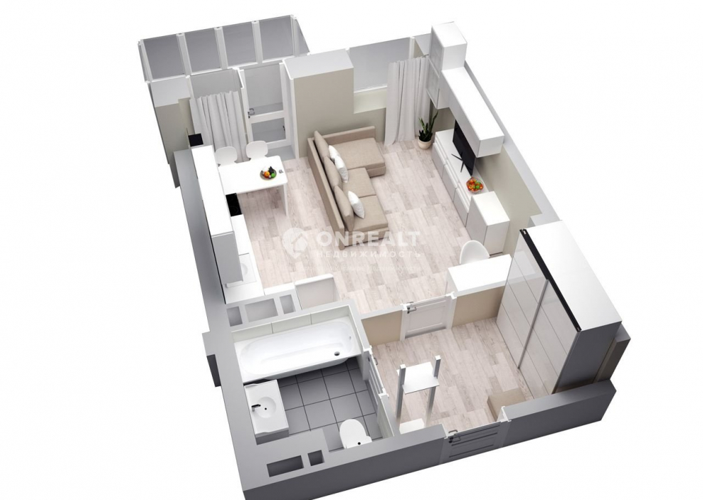 Проект двухкомнатной квартиры