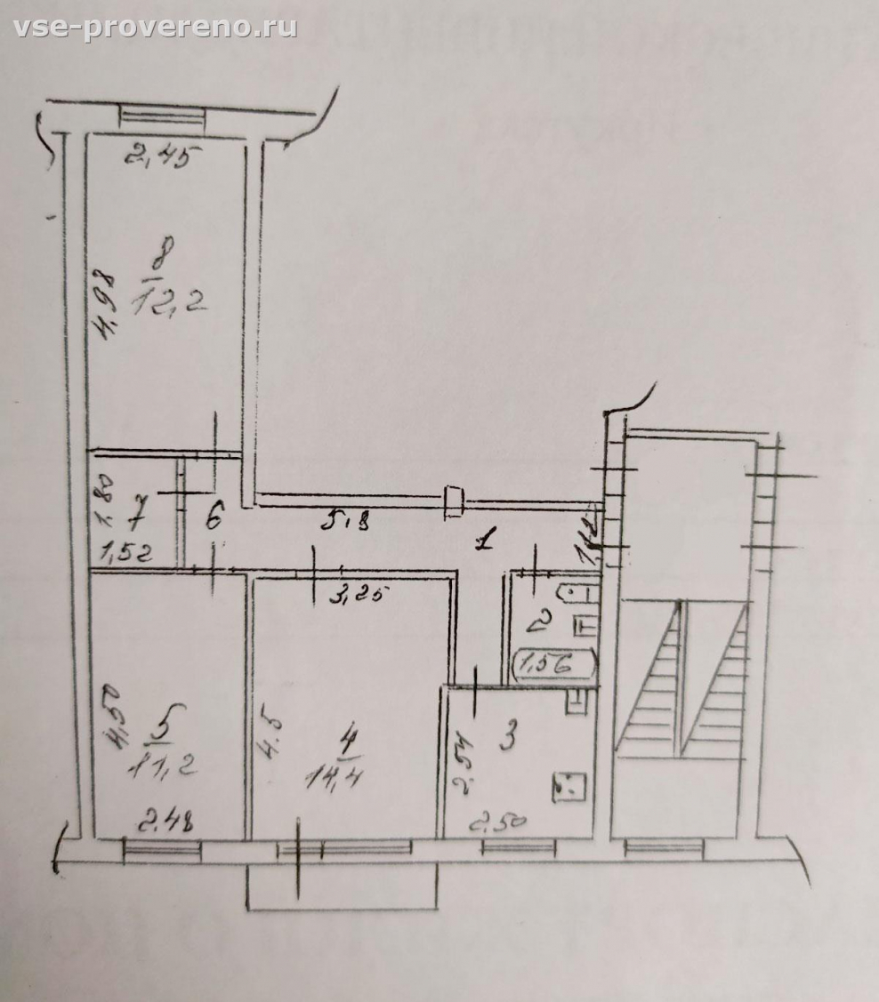 Планировка однокомнатной хрущевки 28 кв.м