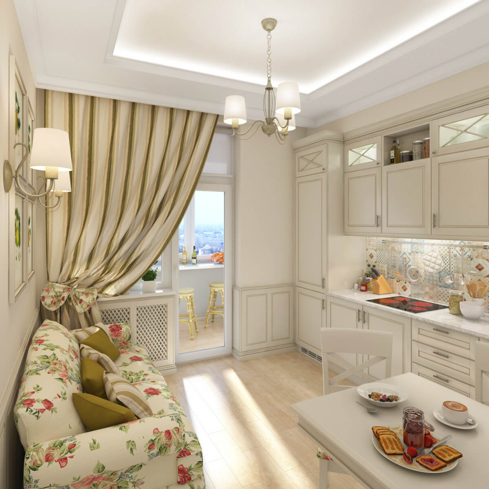 Интерьер квартиры-студии в стиле Прованс