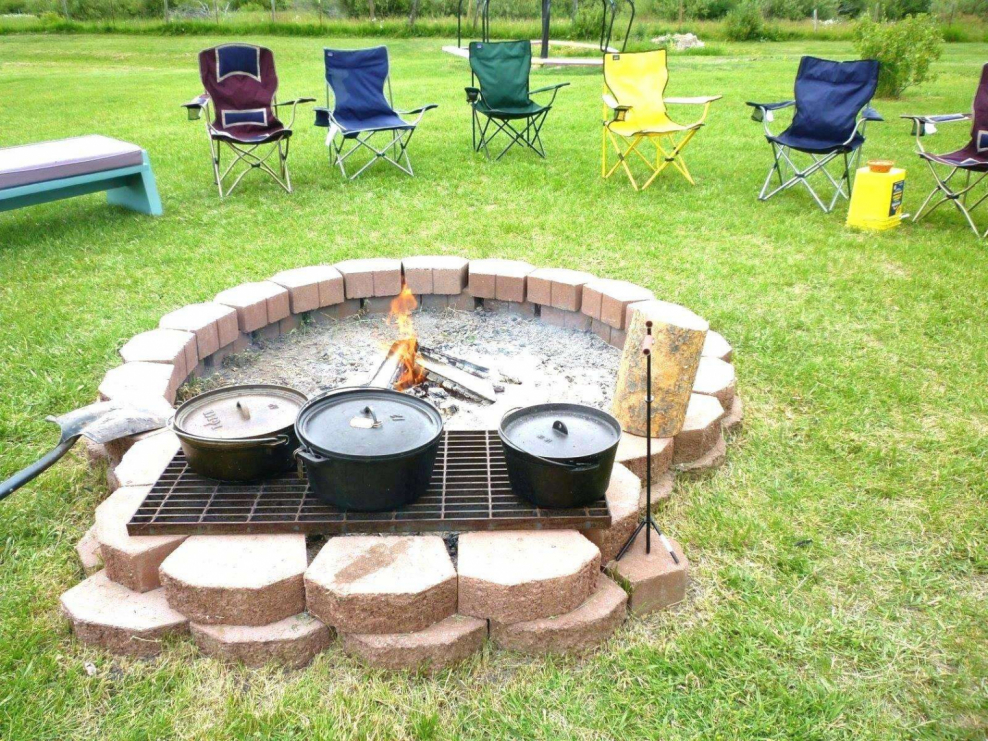 Костровая зона, мангал. Костровище