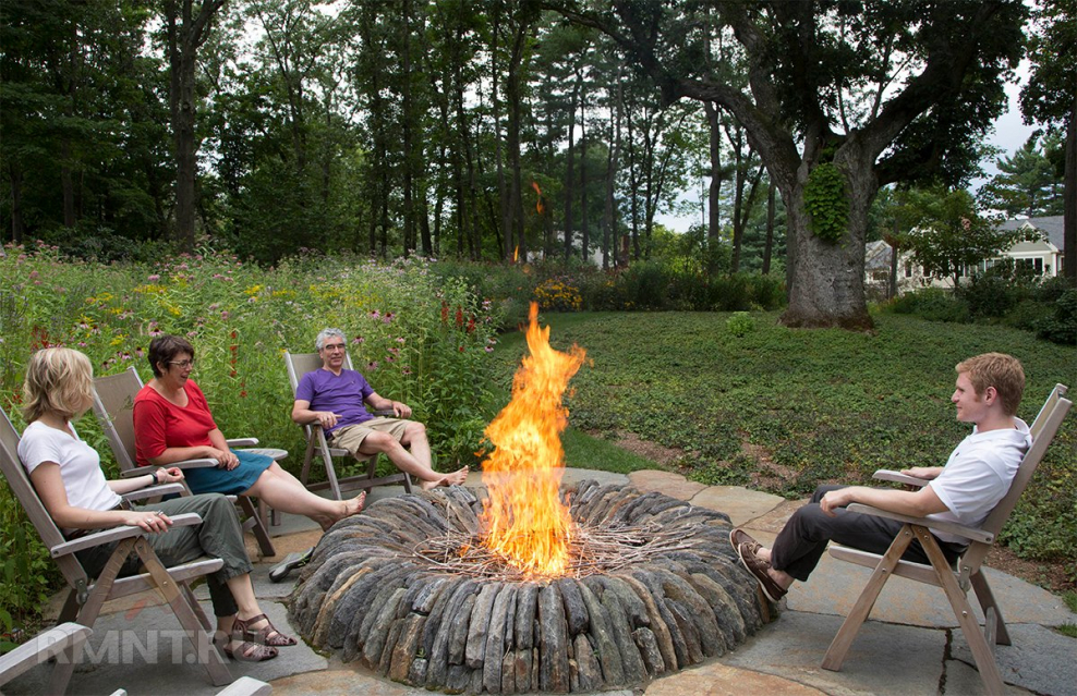 Площадка для кострища на даче