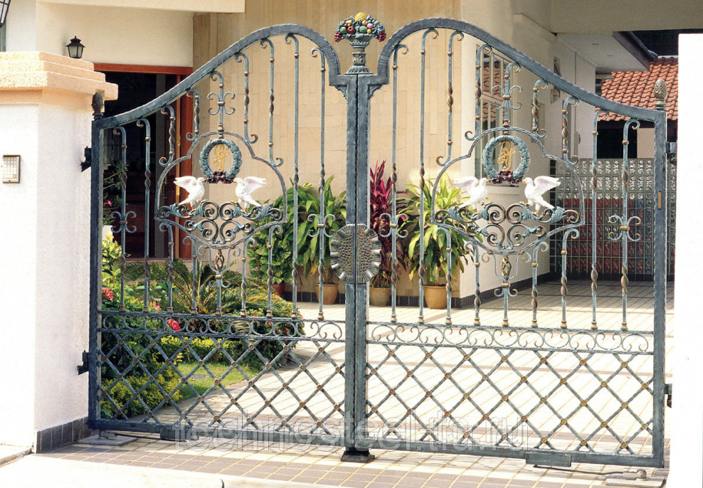 Кованые ворота прозрачные