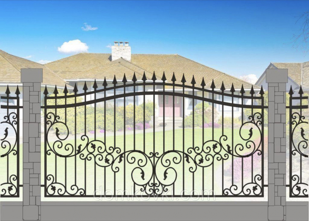 Красивые кованые заборы
