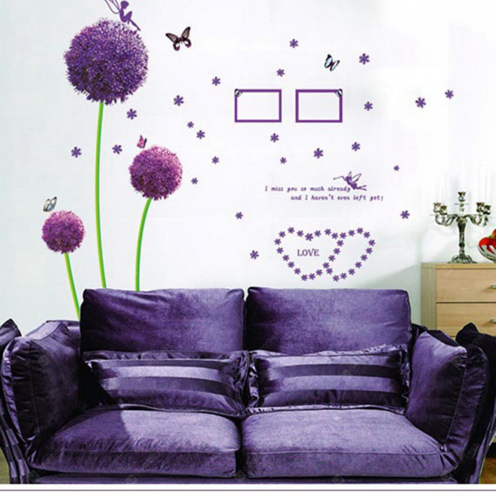Фиолетовые наклейки на стену