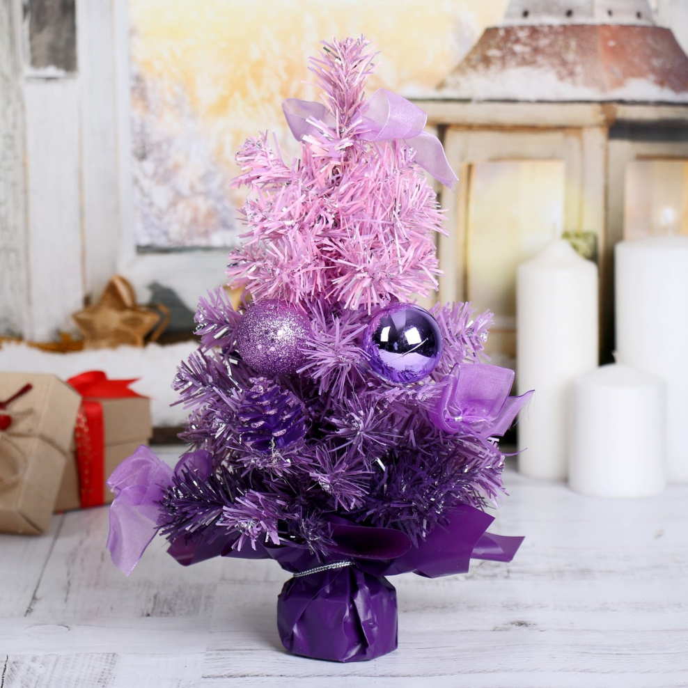 Фиолетовая искусственная елка