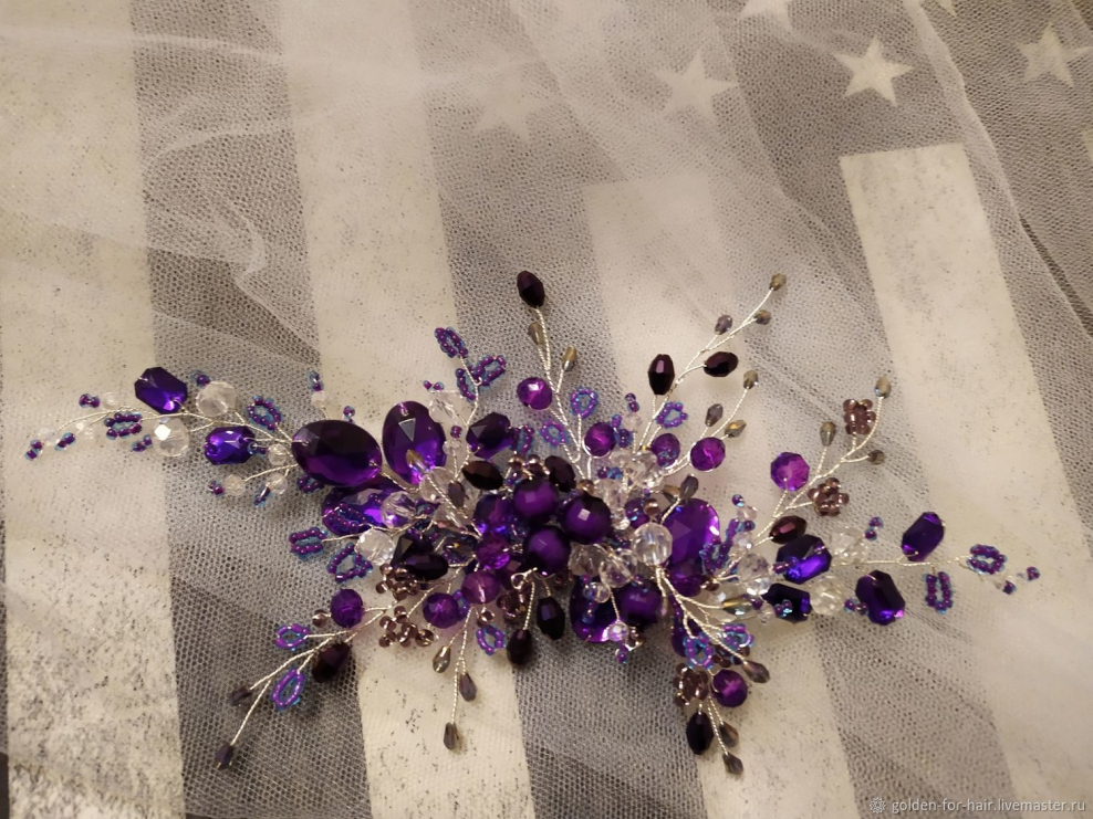 Украшения для волос фиолетовые