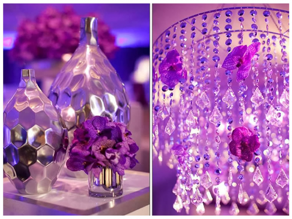 Фиолетовые декорации