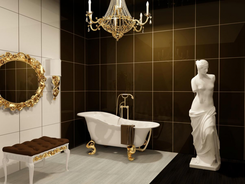 Шикарная плитка в ванной