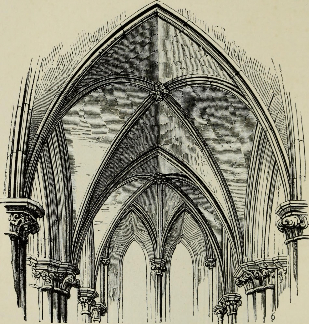 Готические элементы в архитектуре скетч