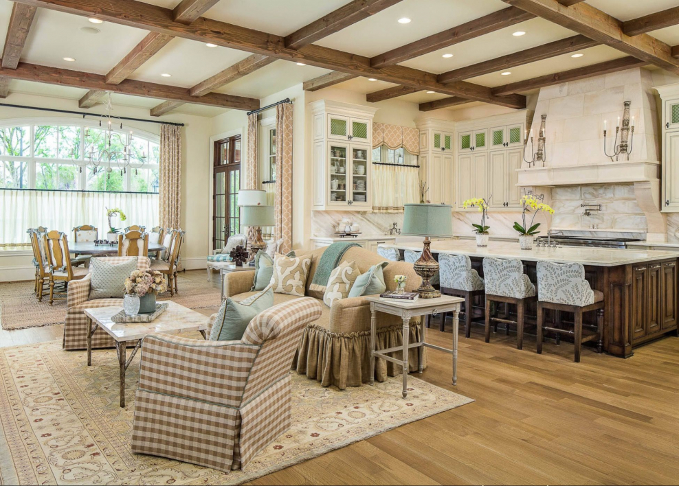 Гостиная в стиле Кантри