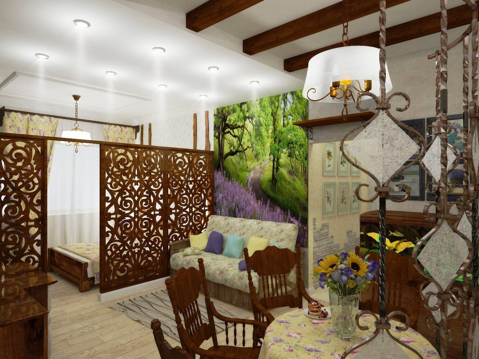 Кантри уют в городской квартире