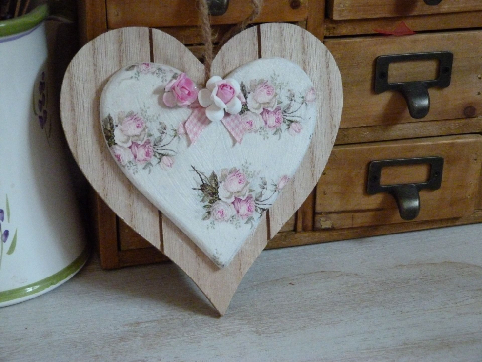Декупаж сердечек