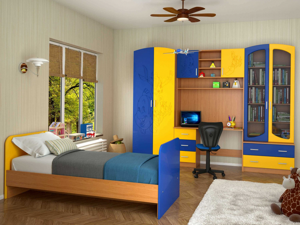 Детская мебель синяя