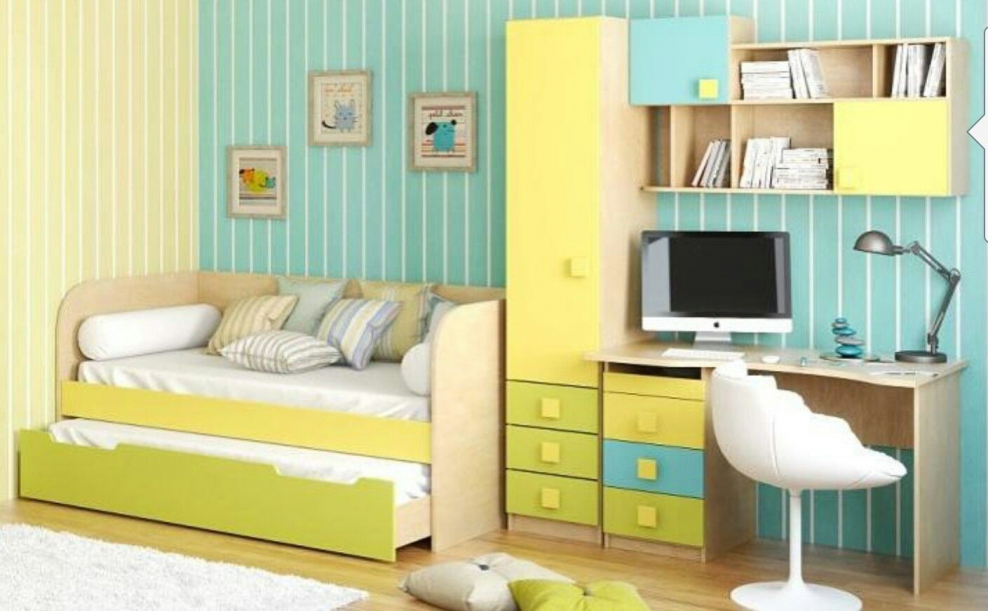 Детская комната в бирюзовом цвете