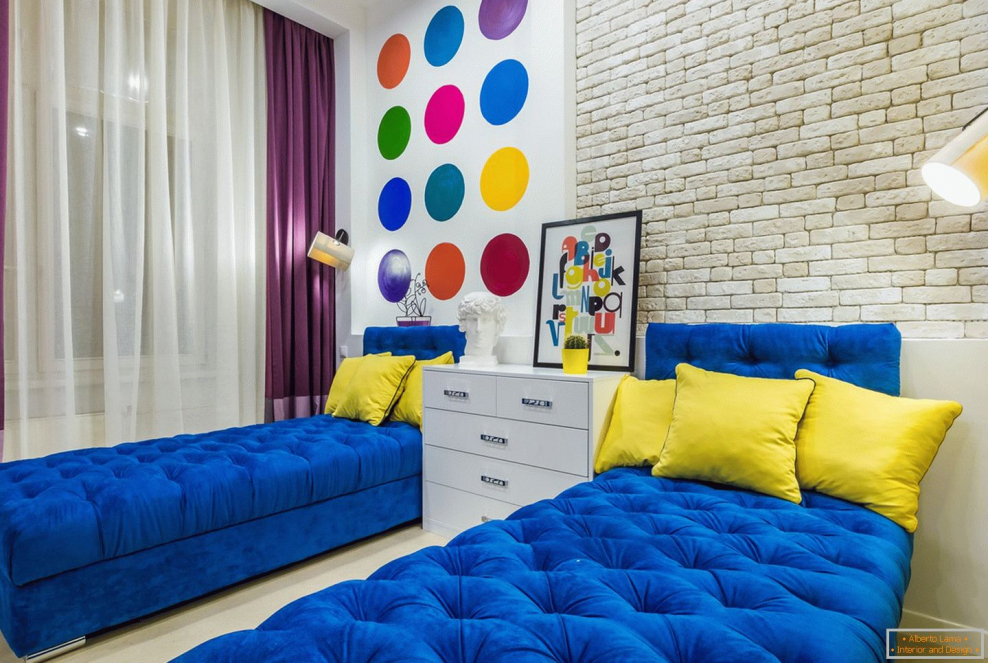 Комната для подростка в ярких тонах