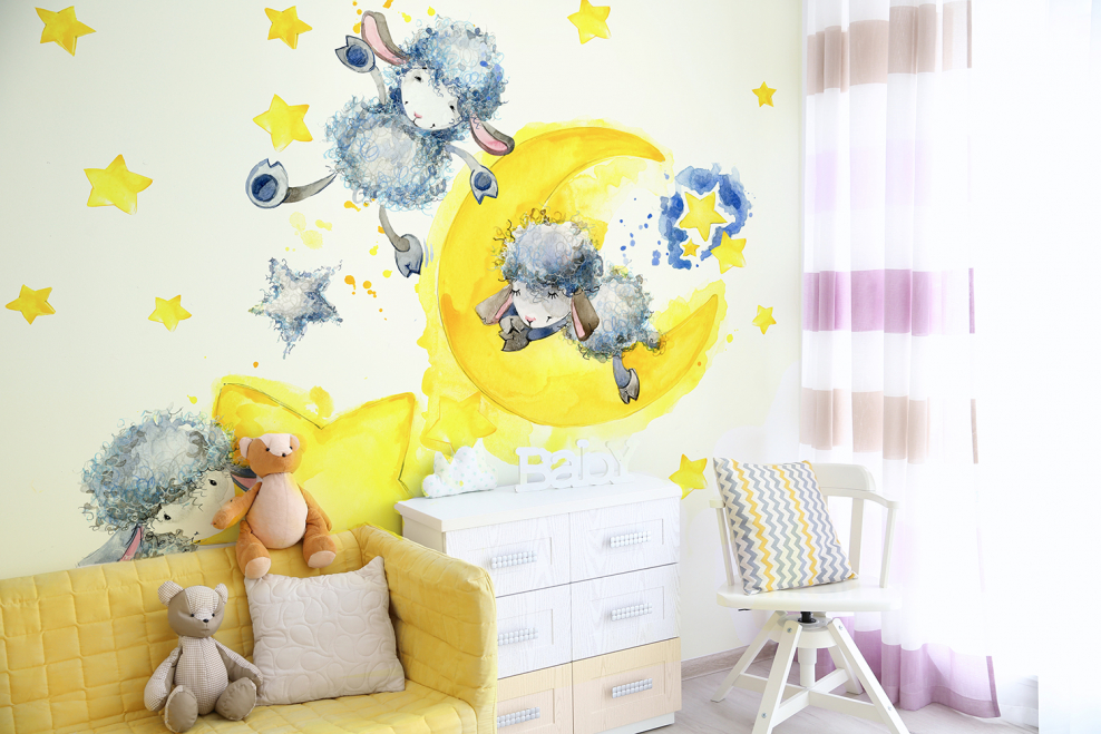 Мебель подросток голубой желтый