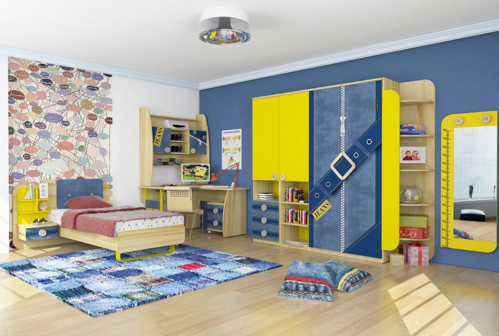 Желтая комната для мальчика