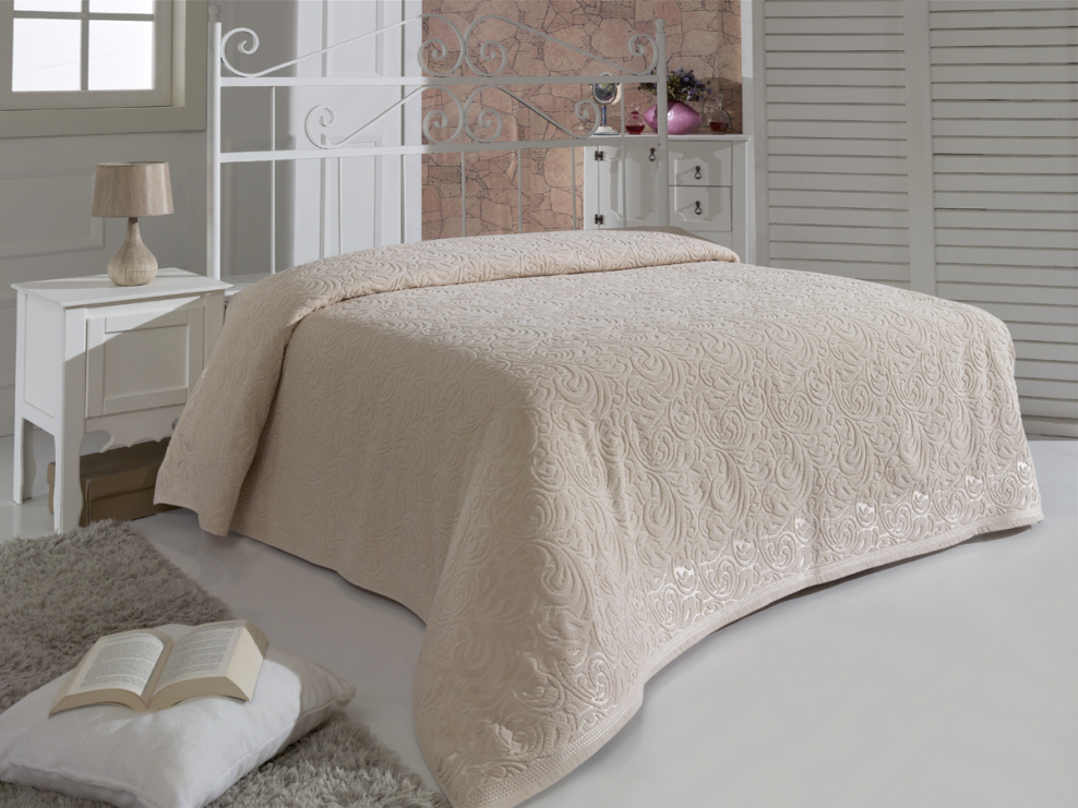 Простынь махровая Karna Esra 200x220 см