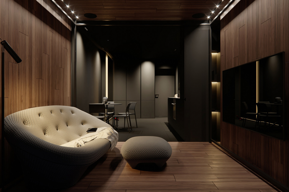 Интерьер в темных тонах