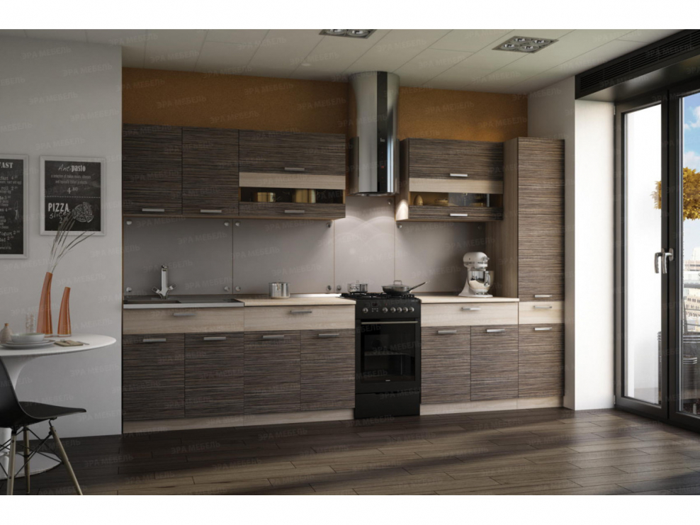 Кухонный гарнитур Эра 2800 зебрано