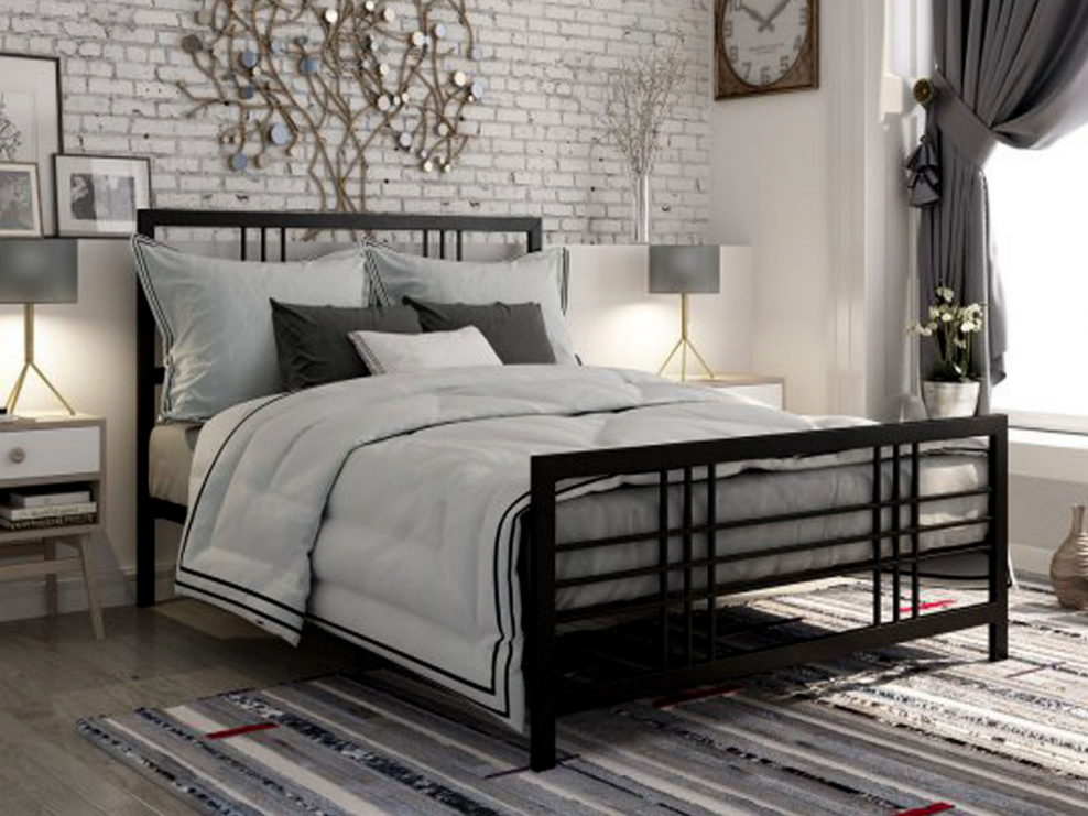 Кровать металлическая двуспальная 1800х2000 лофт